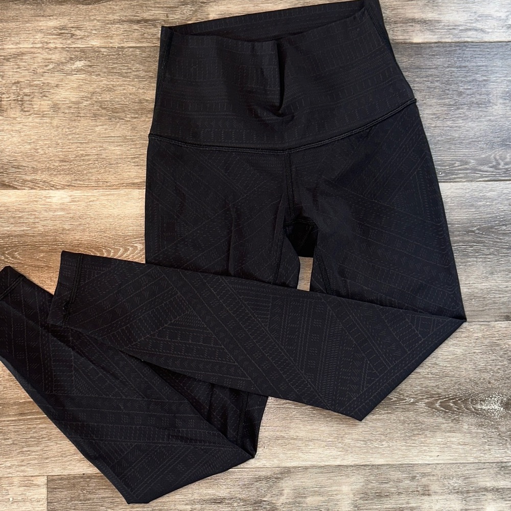 lululemon athletica Black patterned High-Rise Leggings